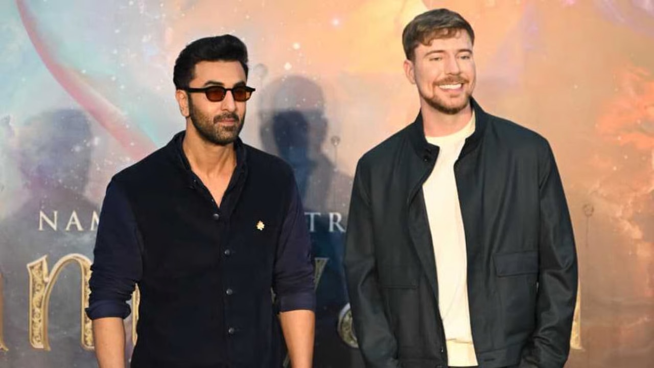 Ranbir Kapoor and MrBeast appear together at the Mumbai gathering centered on the Hindu epic Ramayana.