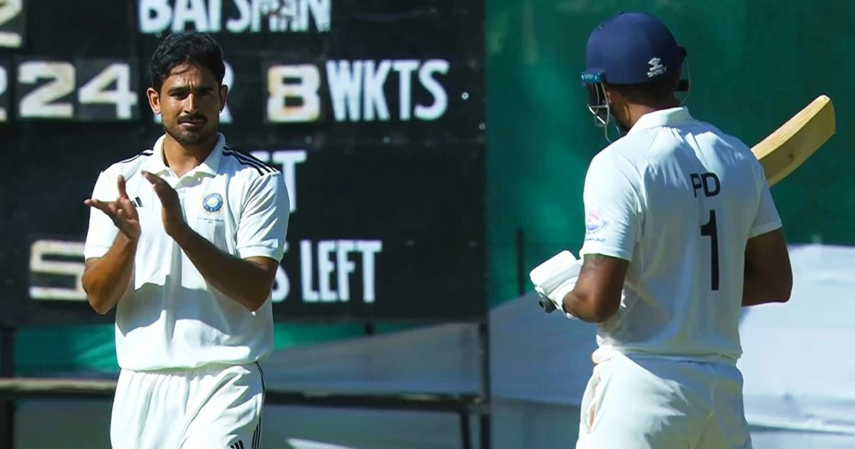 Action from the Irani Cup season opener featuring players in action on the field.