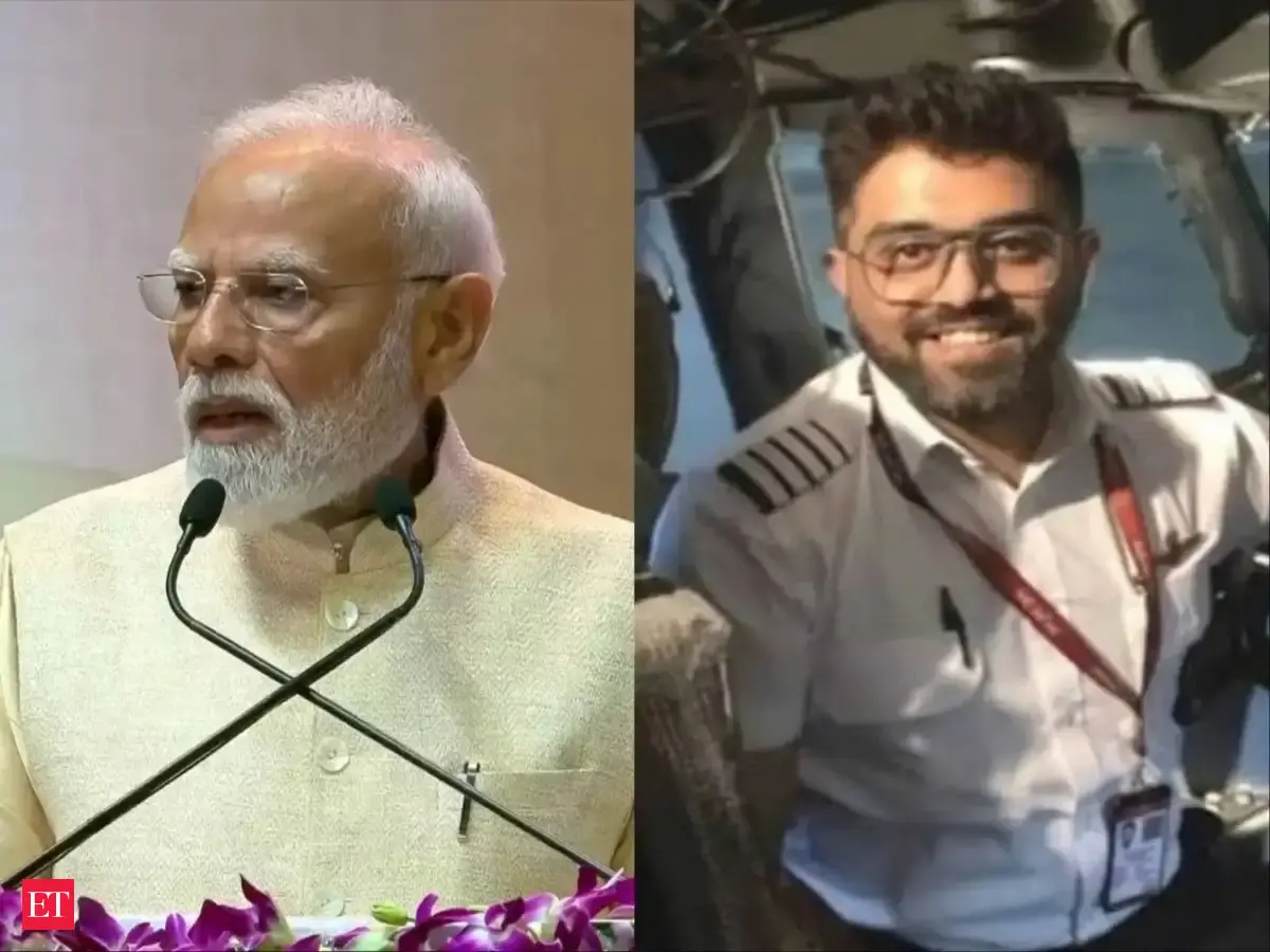 Prime Minister Narendra Modi and flydubai survivor Smit Machchhar.